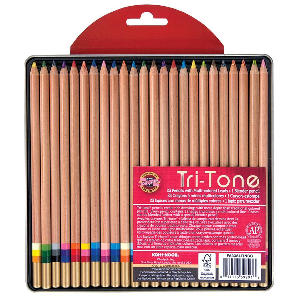 Koh-I-Noor Tri-tone Multi-Color Pencil 24 Set