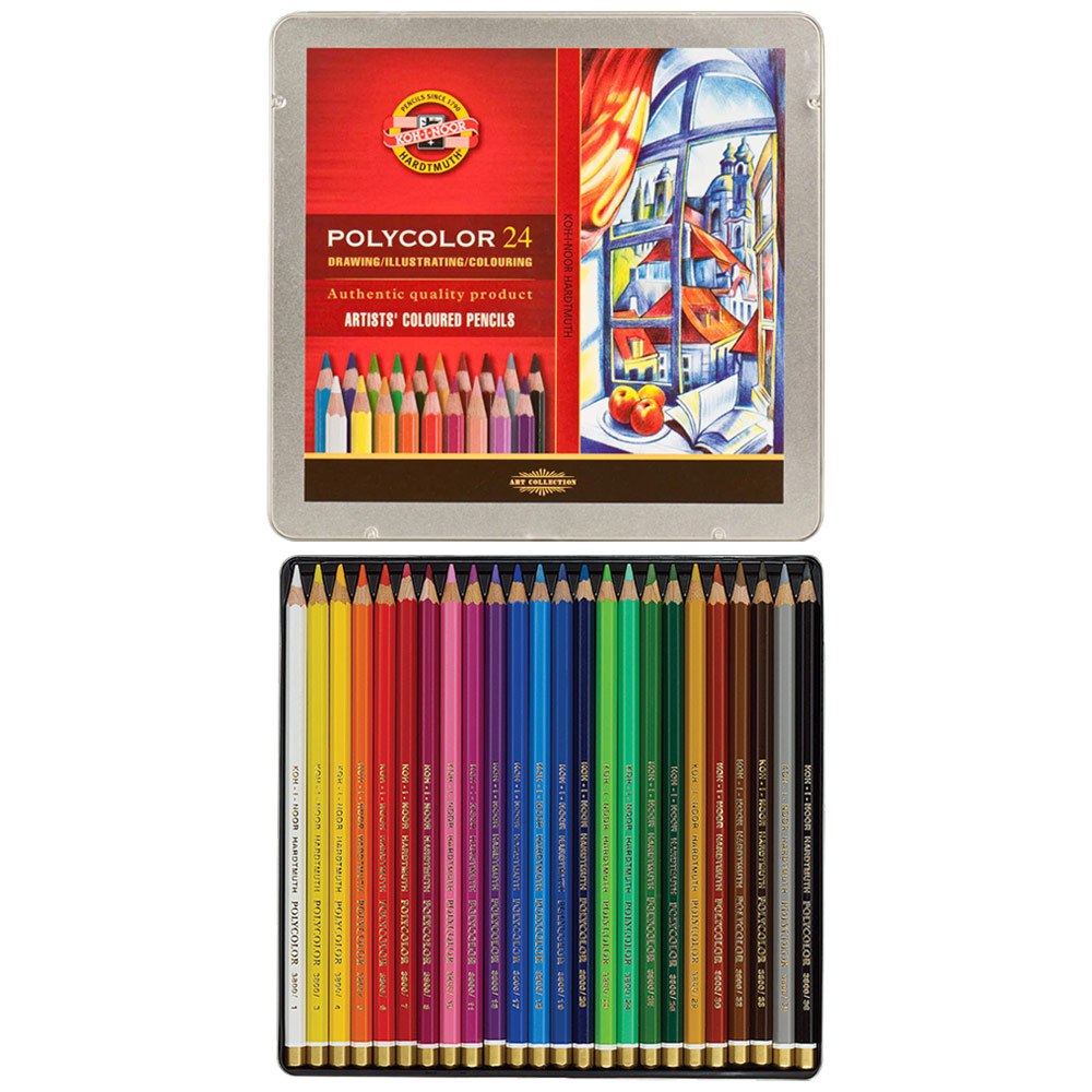 Koh-I-Noor Polycolor Artist's Coloured Pencil 24 Set