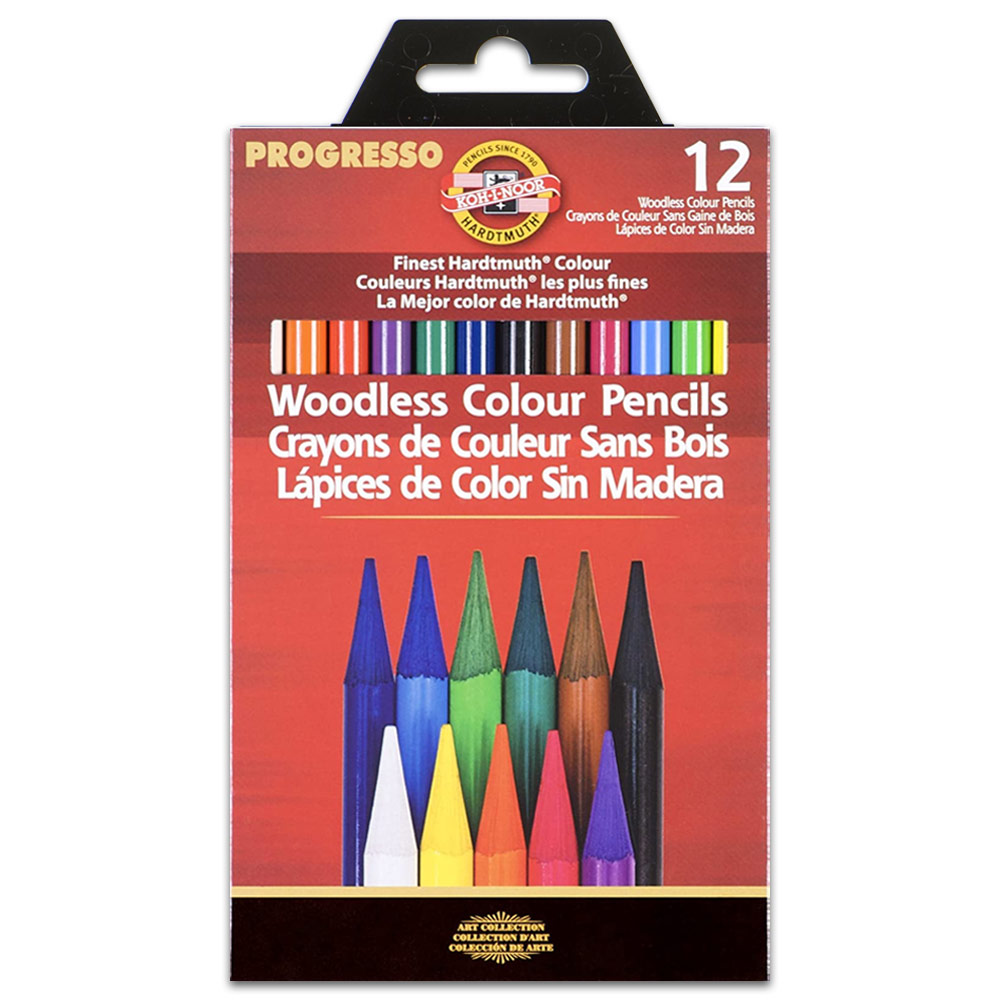 Koh-I-Noor Progresso Woodless Color Pencil 12 Set