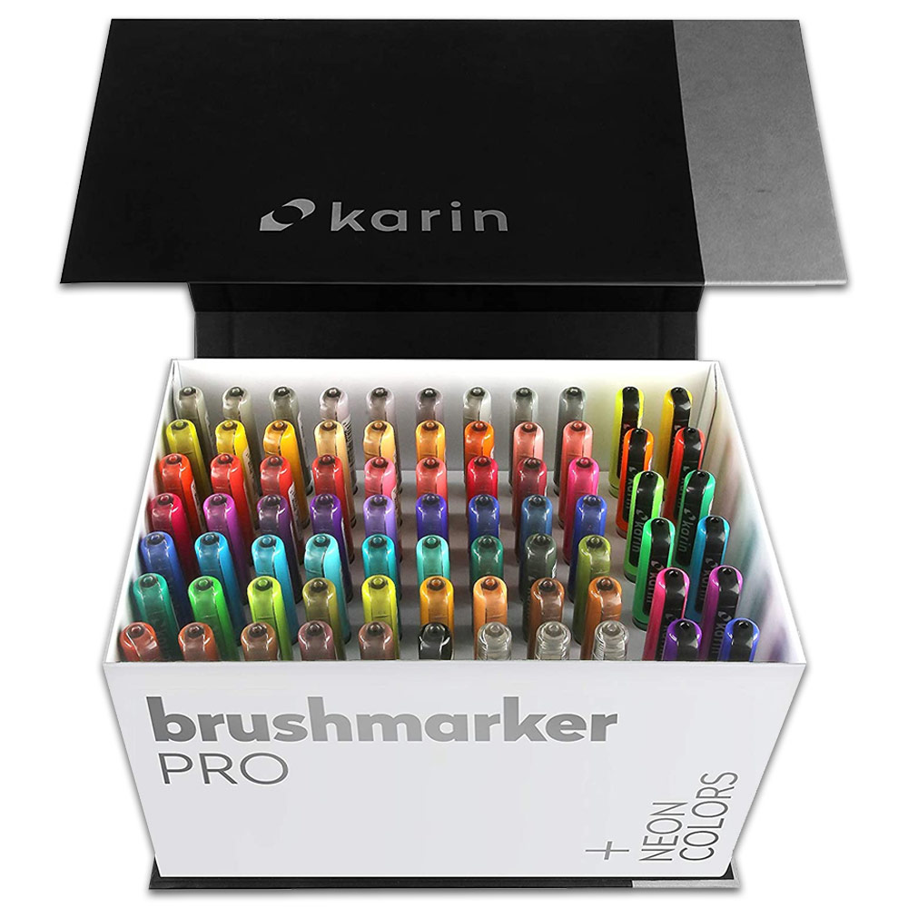 Karin Brushmarker Pro MegaBoxPLUS 72 Colors + 3 Blenders