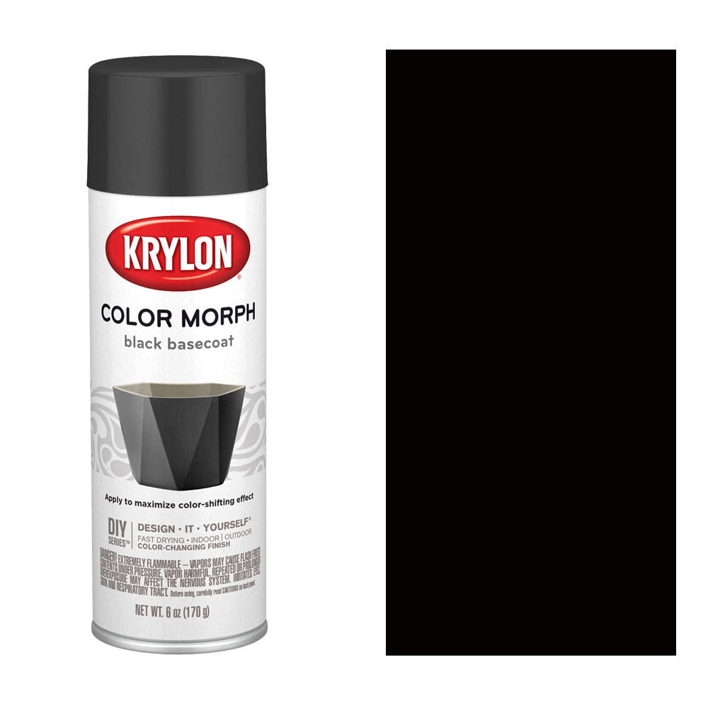 Krylon Color Morph Spray Paint 6oz Black Basecoat