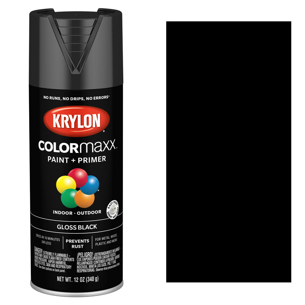 Krylon COLORmaxx Spray Paint 12oz Gloss Black