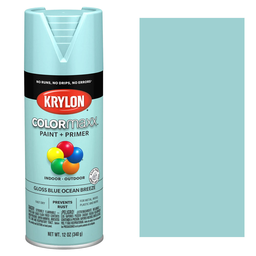 Krylon COLORmaxx Spray Paint 12oz Gloss Blue Ocean Breeze