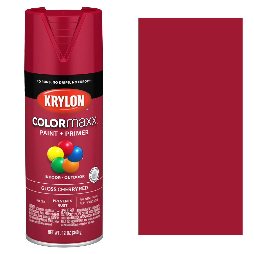 Krylon COLORmaxx Spray Paint 12oz Gloss Cherry Red