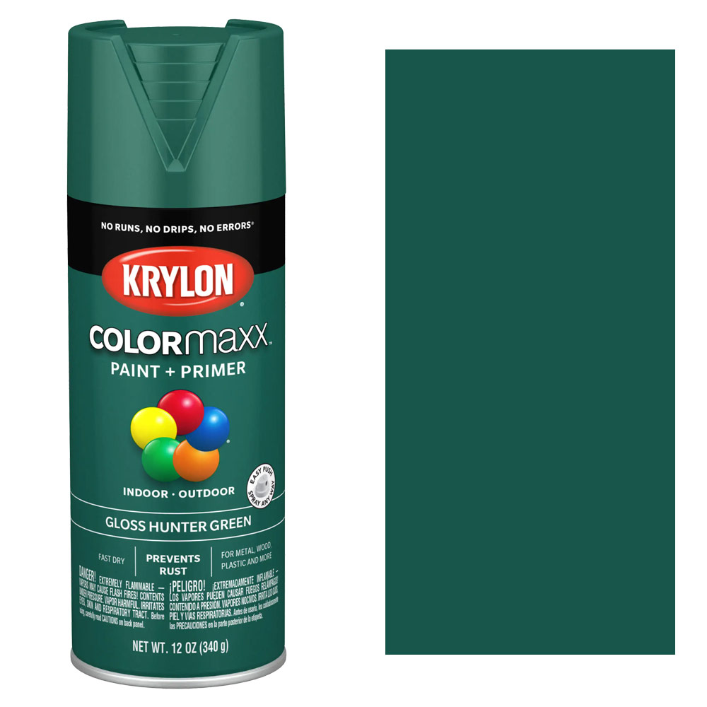 Krylon COLORmaxx Spray Paint 12oz Gloss Hunter Green