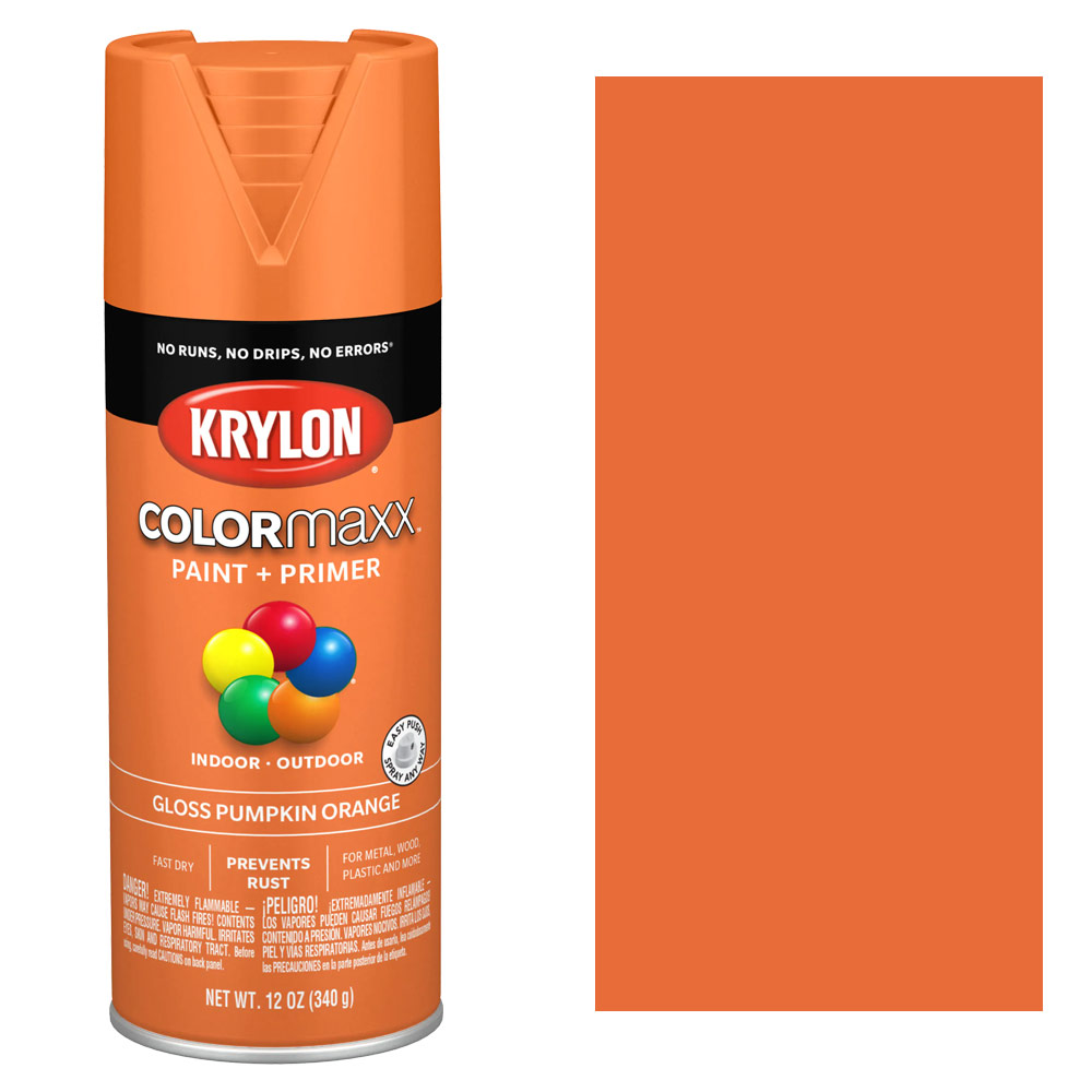 Krylon COLORmaxx Spray Paint 12oz Gloss Pumpkin Orange