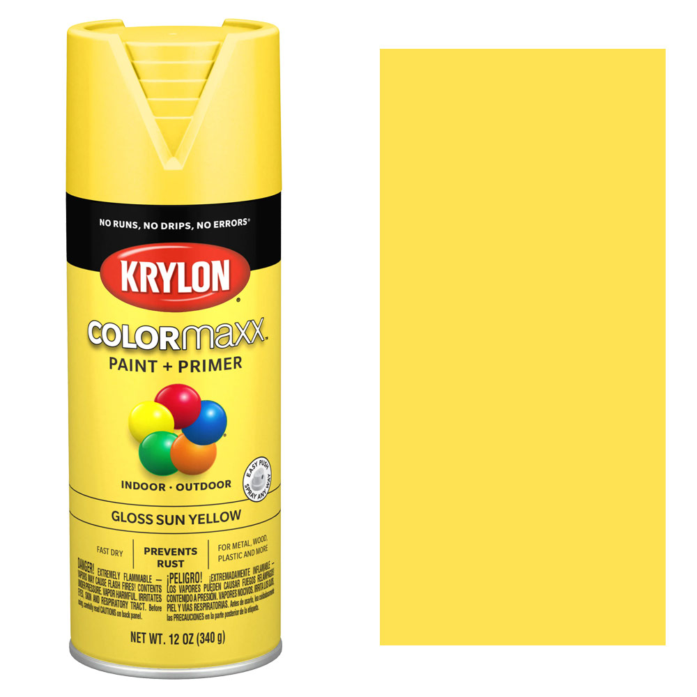 Krylon COLORmaxx Spray Paint 12oz Gloss Sun Yellow