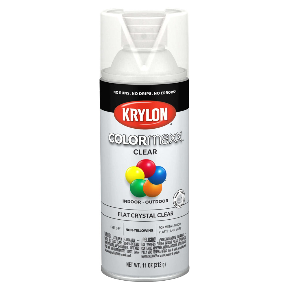 Krylon COLORmaxx Spray Paint 12oz Flat Crystal Clear