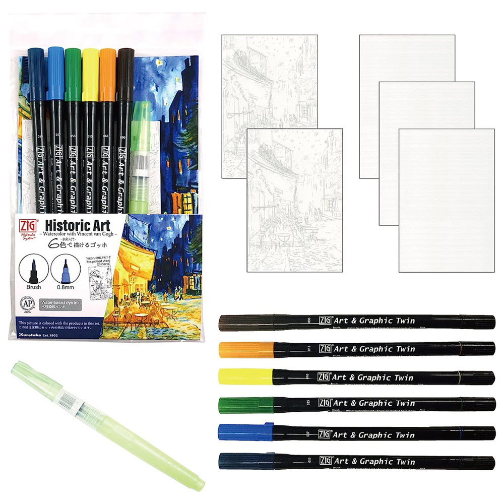 ZIG Historic Art Set Watercolor with Vincent van Gogh