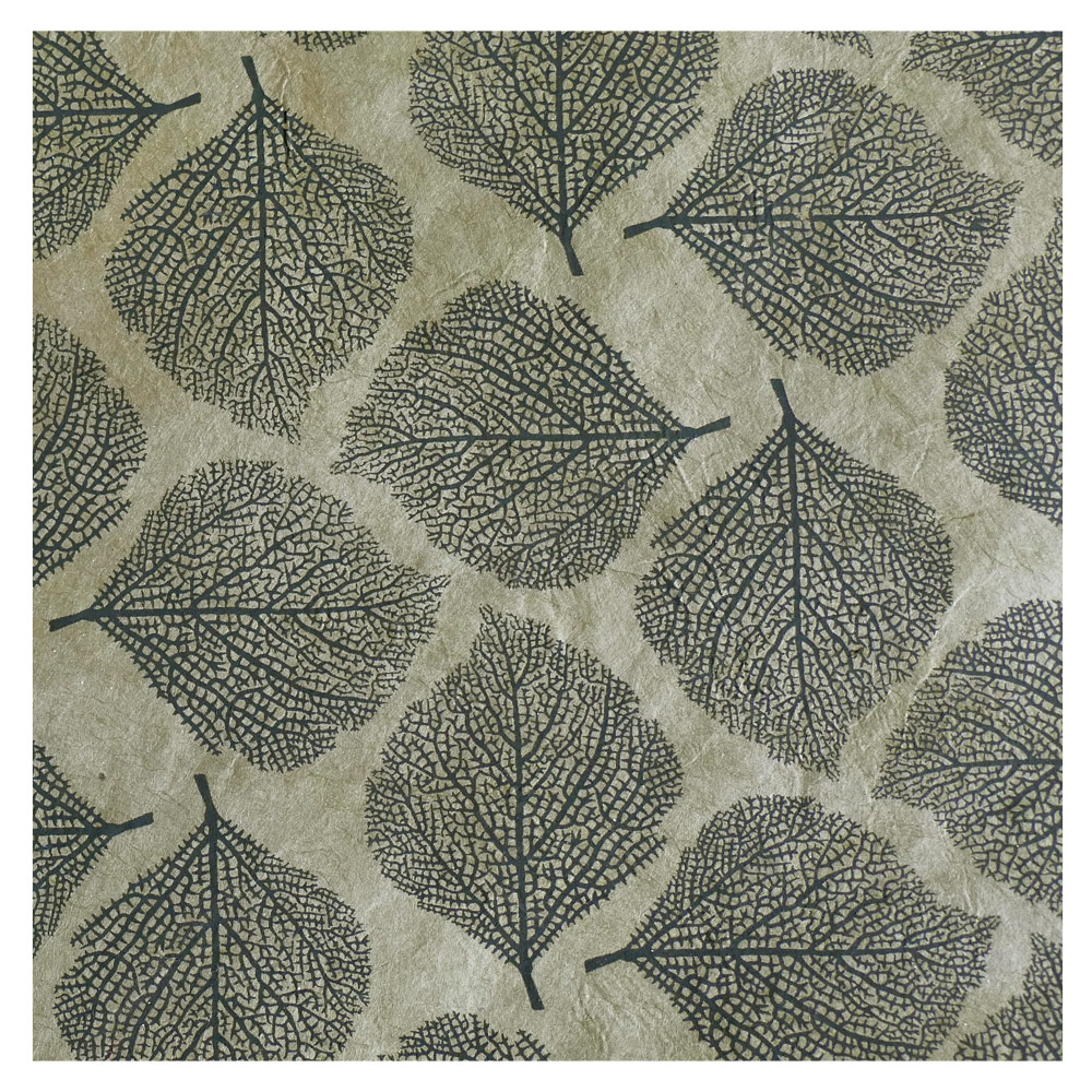 Lamali Decorative Lokta Paper Lapas 20"x30" Black/Dark Brown