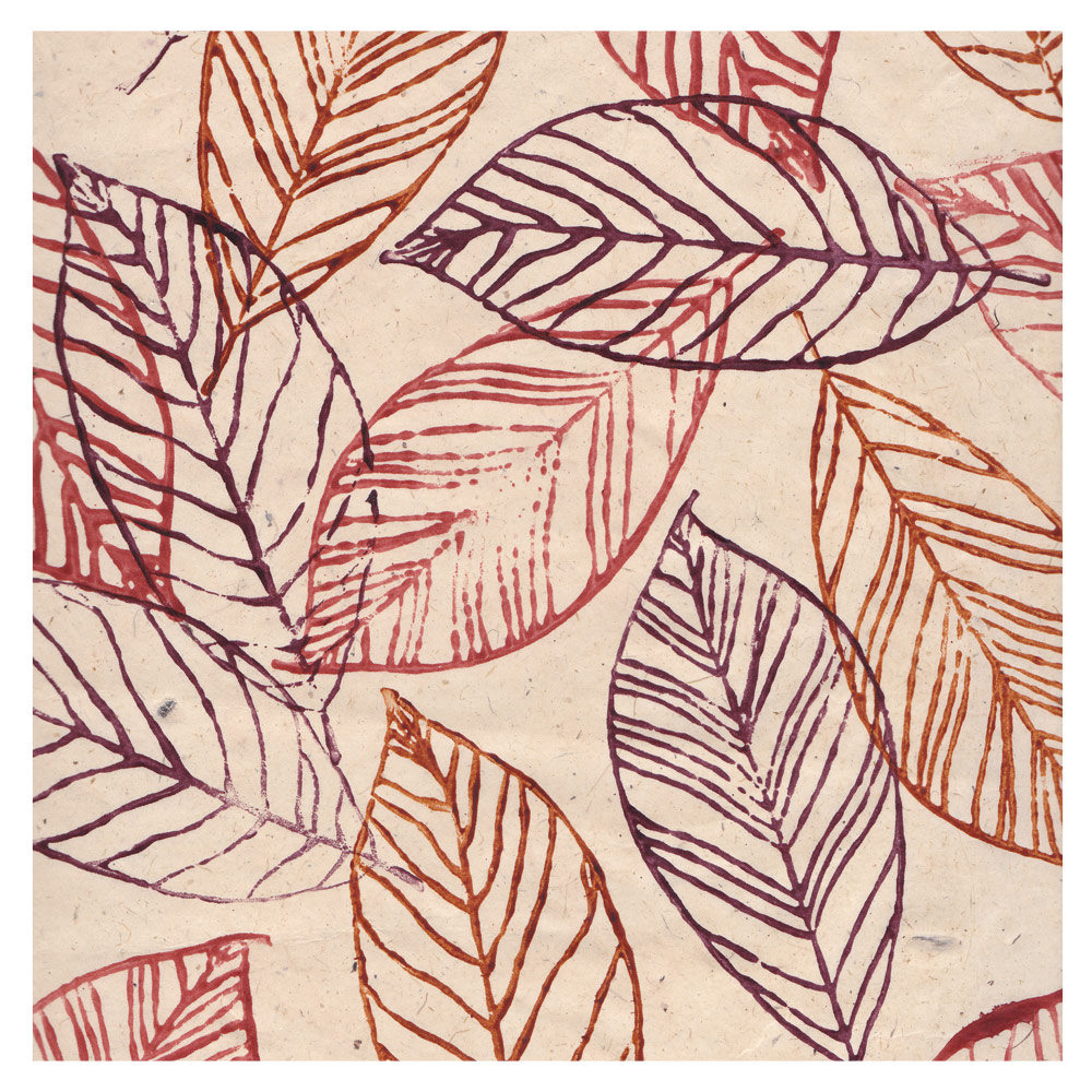Lamali Decorative Lokta Paper Leaves 20"x30" Pink/Purple