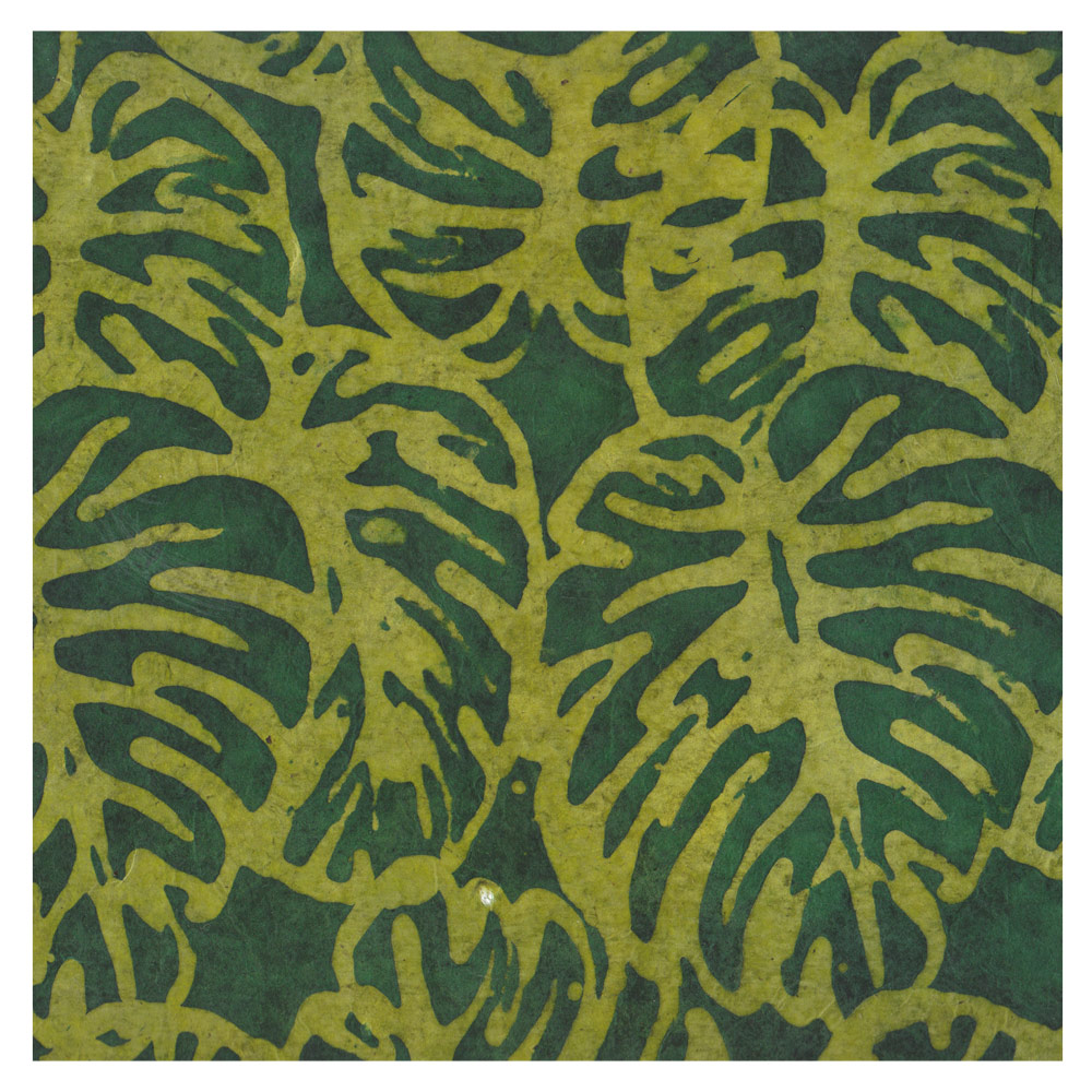 Lamali Decorative Lokta Paper Monstera 20"x30" Green/Light Green