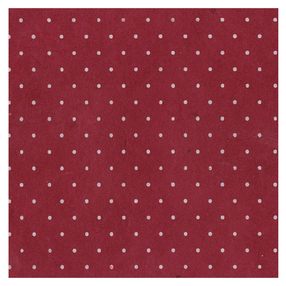 Lamali Decorative Lokta Paper Polka 20"x30" Red/White
