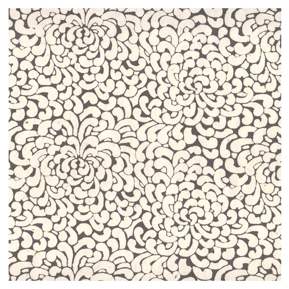 Lamali Decorative Lokta Paper Kikou 20"x30" White/Gray