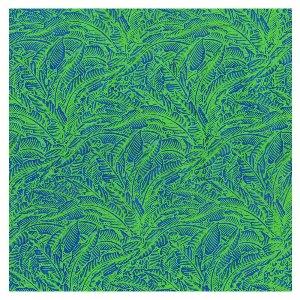 Lamali Decorative Lokta Paper Greenery Small 20"x30" Blue/Electric Green
