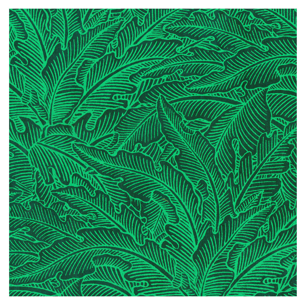 Lamali Decorative Lokta Paper Greenery Medium 20"x30" Teal/Electric Blue