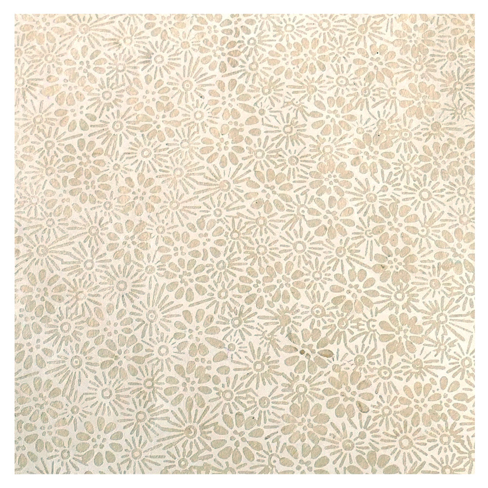 Lamali Decorative Lokta Paper Prairie 20"x30" Cream/White