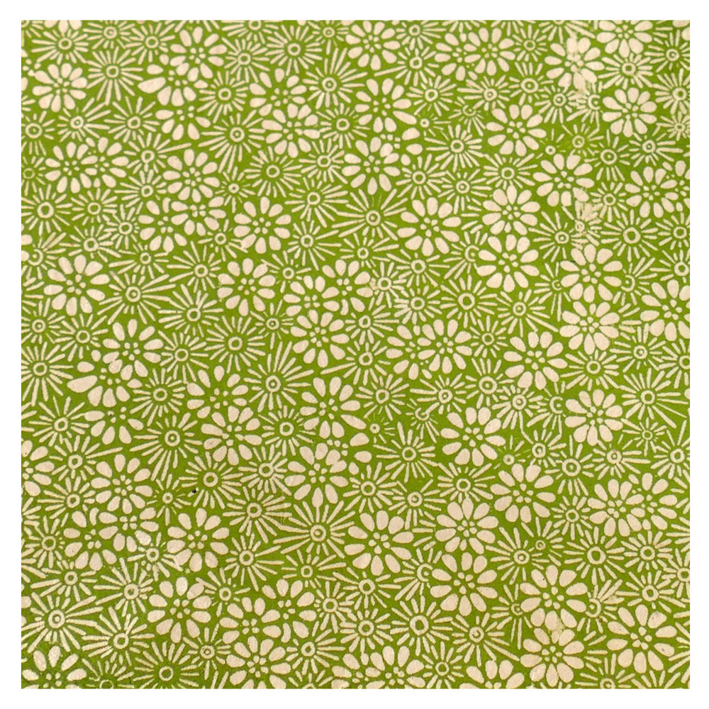 Lamali Decorative Lokta Paper Prairie 20"x30" Cream/Green