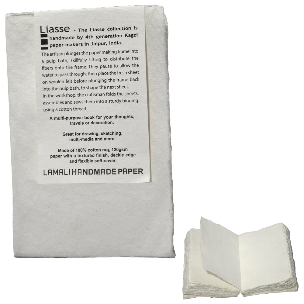 Lamali Liasse Soft Cover Handmade Book 4.7"x7.1" White