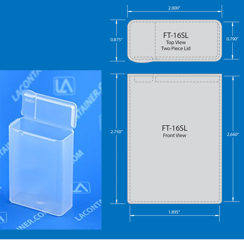 Flex-A-Top Plastic Box with Split Lid