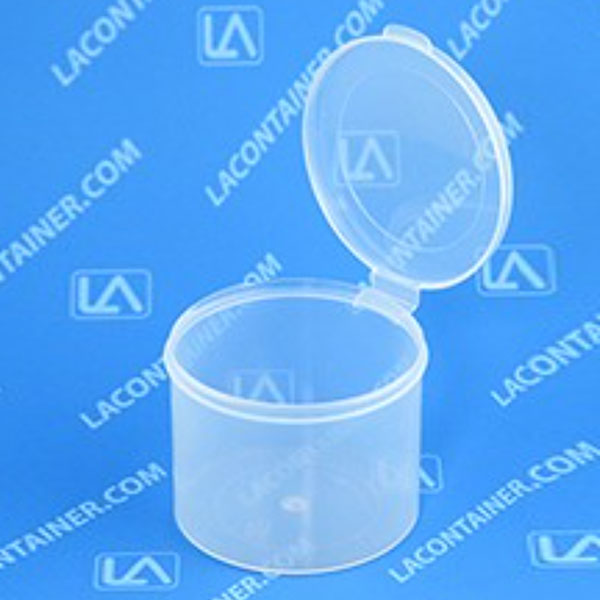 Lavials 5 oz Hinged Lid Plastic Lab Vial - LA Container VL40L