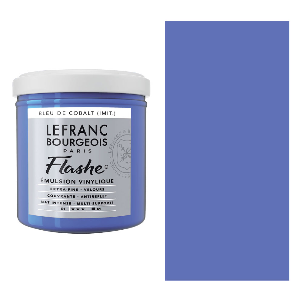 Lefranc & Bourgeois Flashe Vinyl Paint 125ml Cobalt Blue Hue