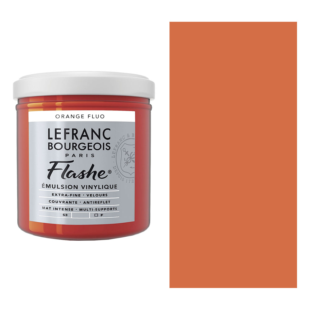 Lefranc & Bourgeois Flashe Vinyl Paint 125ml Fluorescent Orange