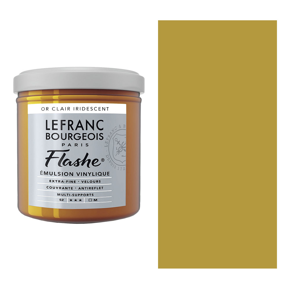 Lefranc & Bourgeois Flashe Vinyl Paint 125ml Iridescent Light Gold