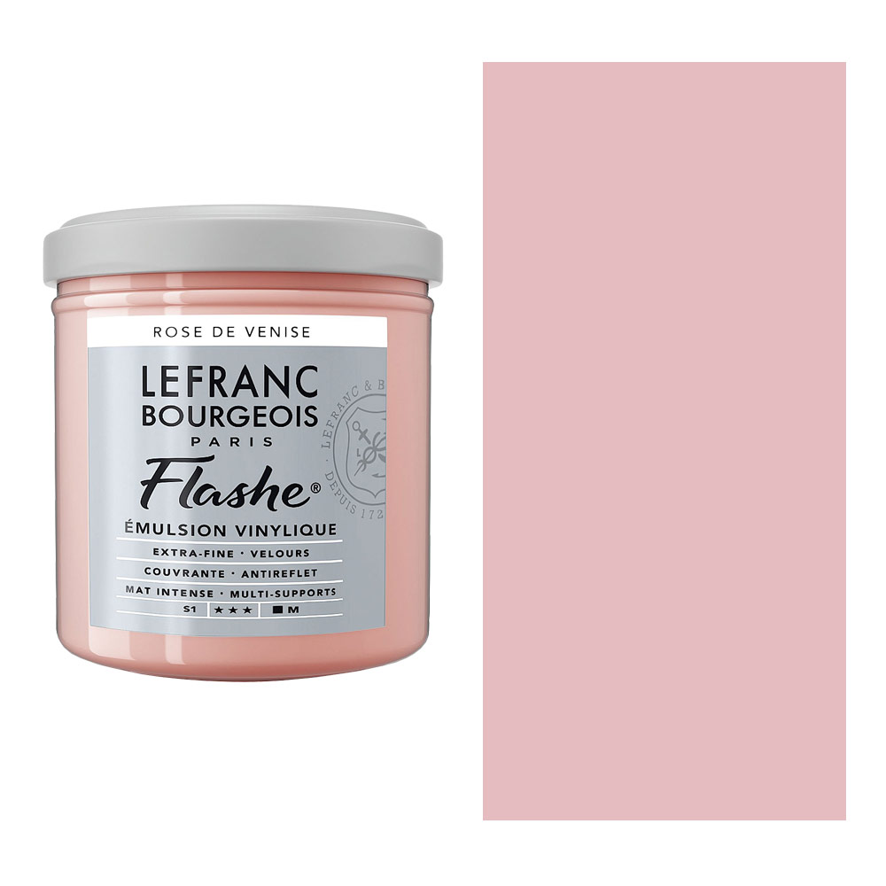  Lefranc Bourgeois Emulsion, Acrylic, Vinyl Paint, Parma Pink  Iridescent, 125 ml Topf