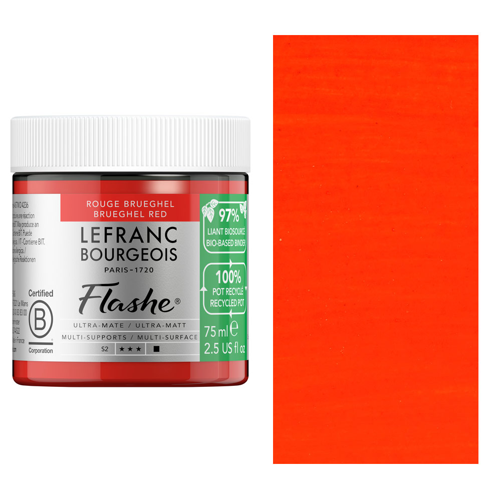 Lefranc & Bourgeois Flashe Bio-Based Vinyl Paint 75ml Brueghel Red