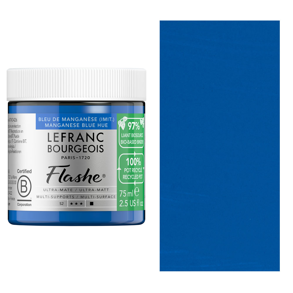 Lefranc & Bourgeois Flashe Bio-Based Vinyl Paint 75ml Manganese Blue Hue