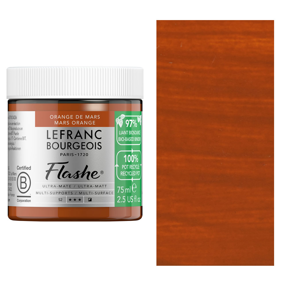 Lefranc & Bourgeois Flashe Bio-Based Vinyl Paint 75ml Mars Orange