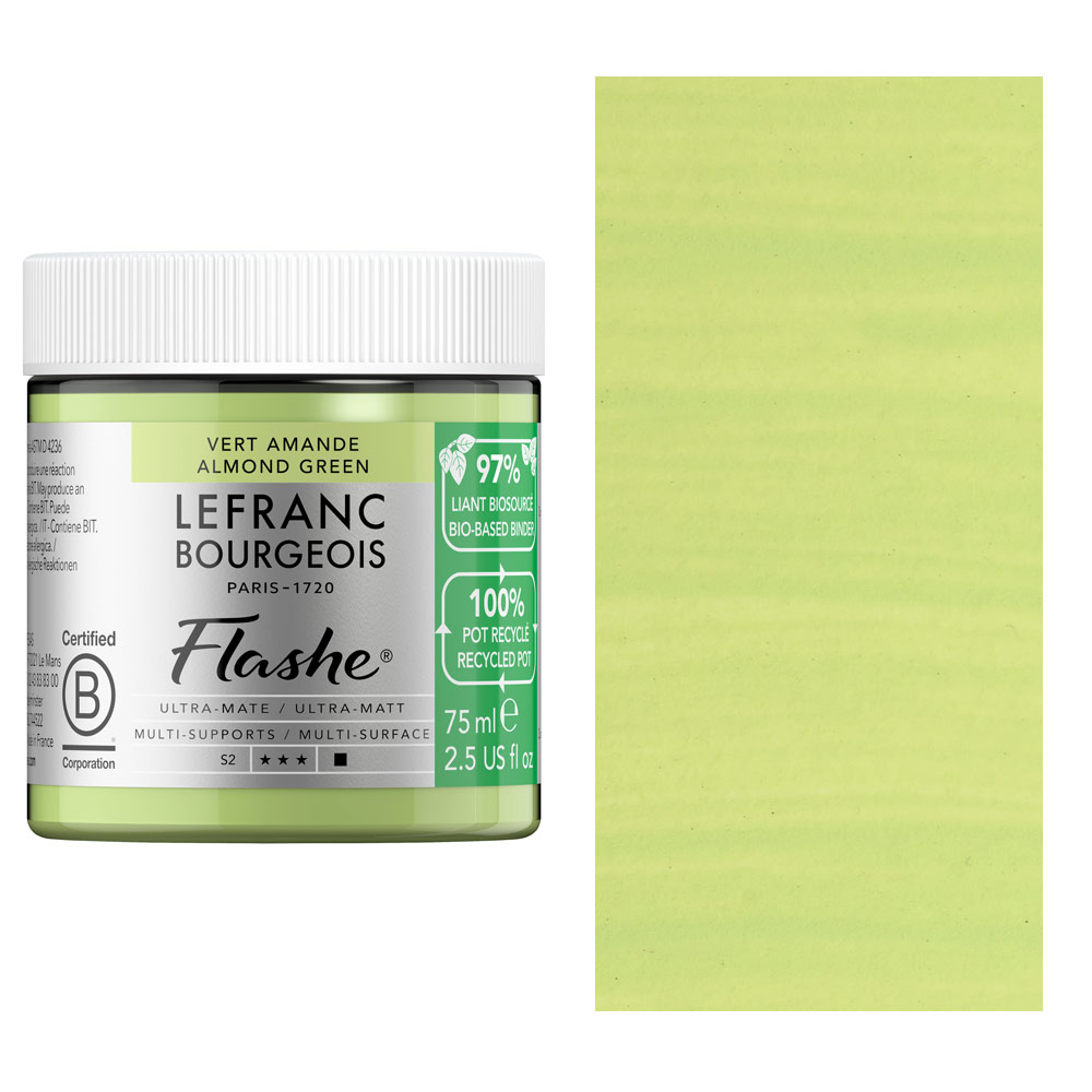 Lefranc & Bourgeois Flashe Bio-Based Vinyl Paint 75ml Almond Green