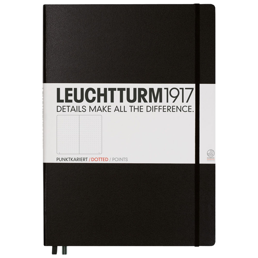 LEUCHTTURM1917 Notebook Master A4+ Hardcover Dotted Black