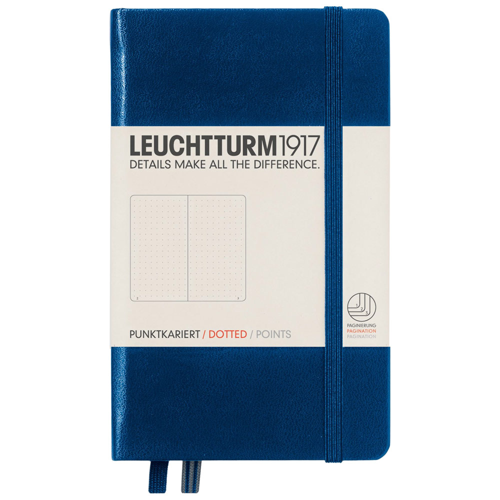 Leuchtturm1917 A6 Notebook Pocket Hardcover Dot 4.1"x5.8" Navy