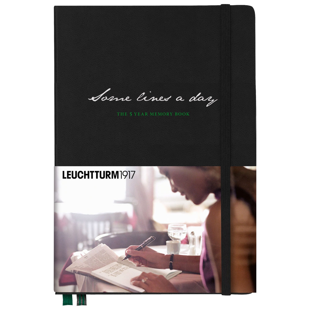 LEUCHTTURM1917 Memory Book 5 Year A5 Hardcover 5-3/4x8-1/4 Black