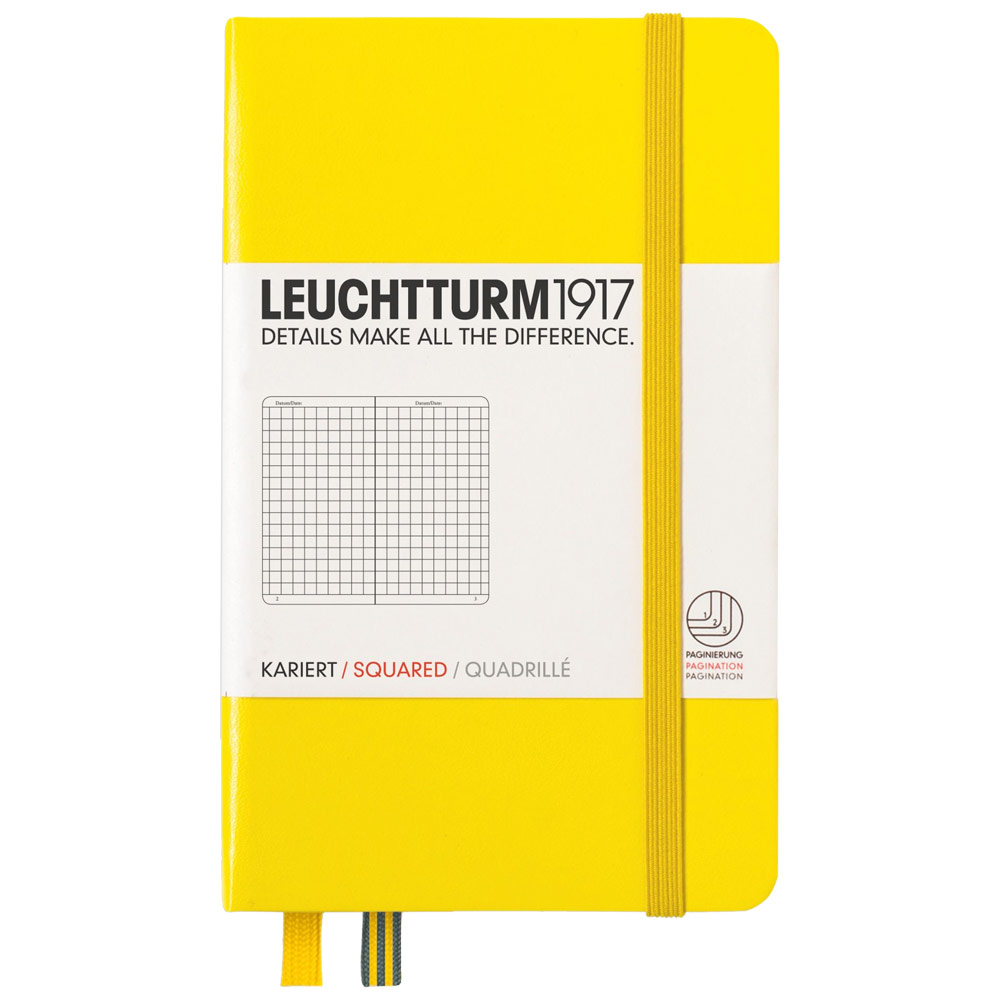LEUCHTTURM1917 Notebook Pocket A6 Hardcover Squared Lemon