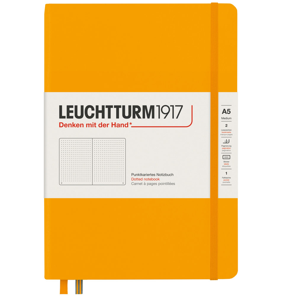 Leuchtturm1917 A5 Notebook Medium Hardcover Dot 5.8"x8.3" Rising Sun