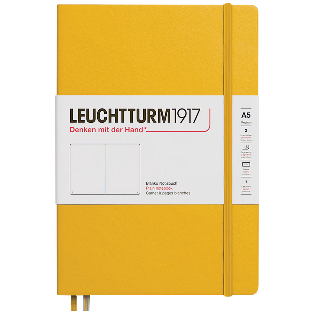Leuchtturm1917 A5 Notebook Medium Hardcover Plain 5.8"x8.3" Sunflower