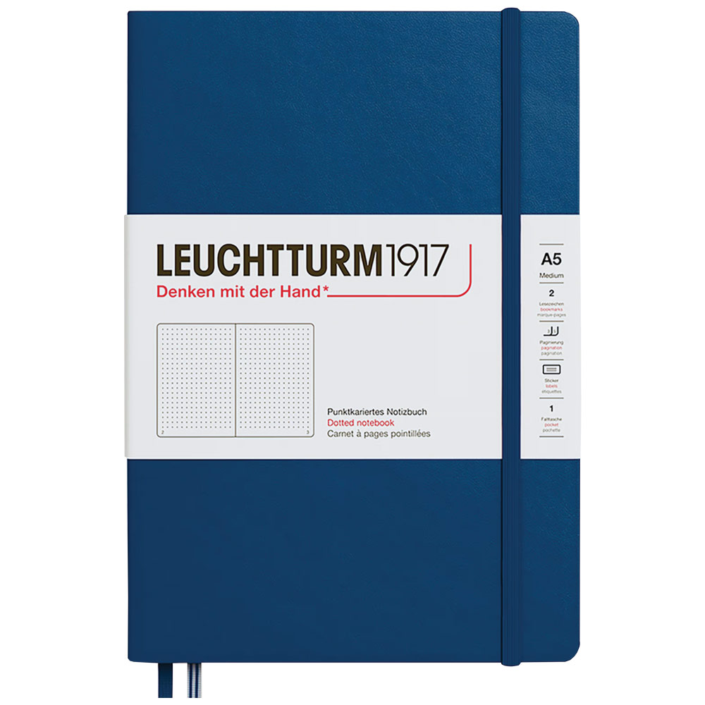 Leuchtturm1917 A5 Notebook Medium Hardcover Dot 5.8"x8.3" Indigo