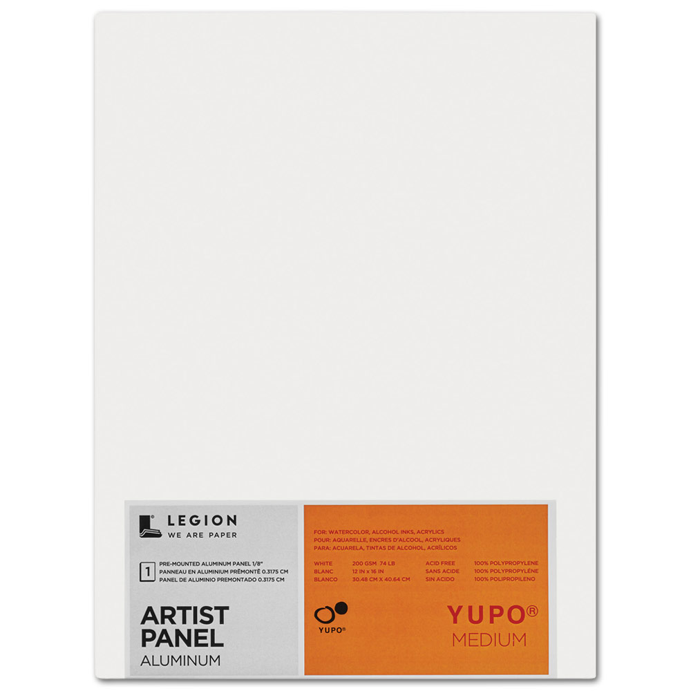 Legion Stonehenge Yupo Medium Aluminum Artist Panel 12"x16" White