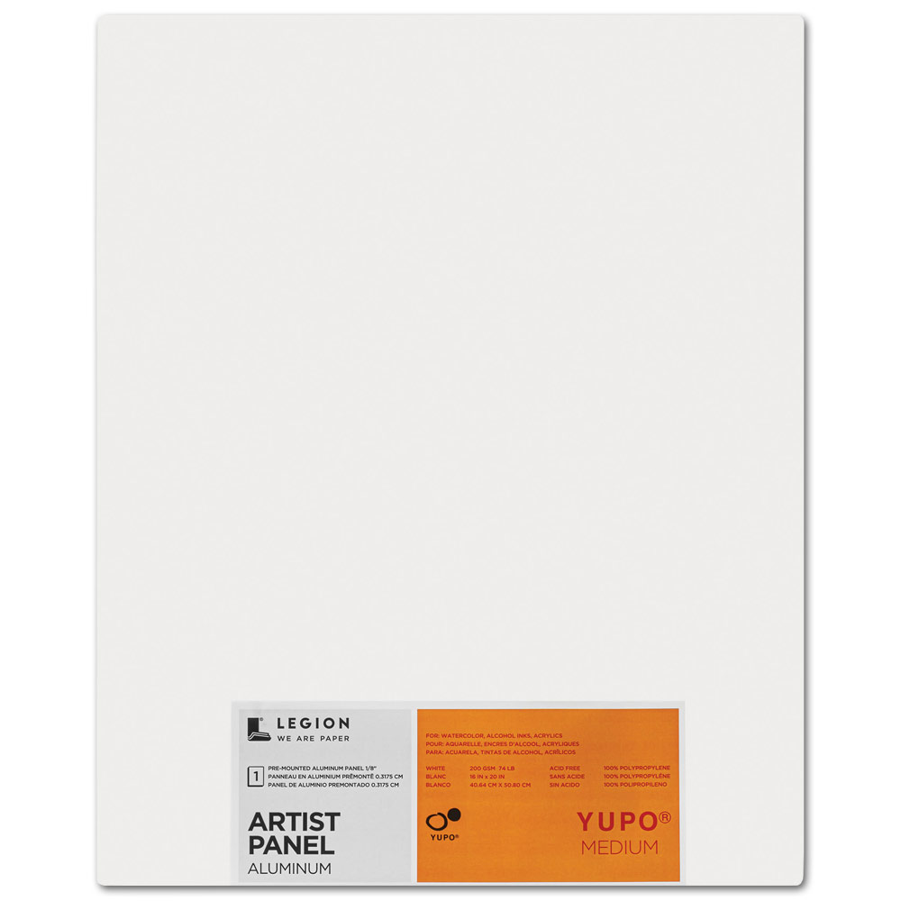 Legion Stonehenge Yupo Medium Aluminum Artist Panel 16"x20" White
