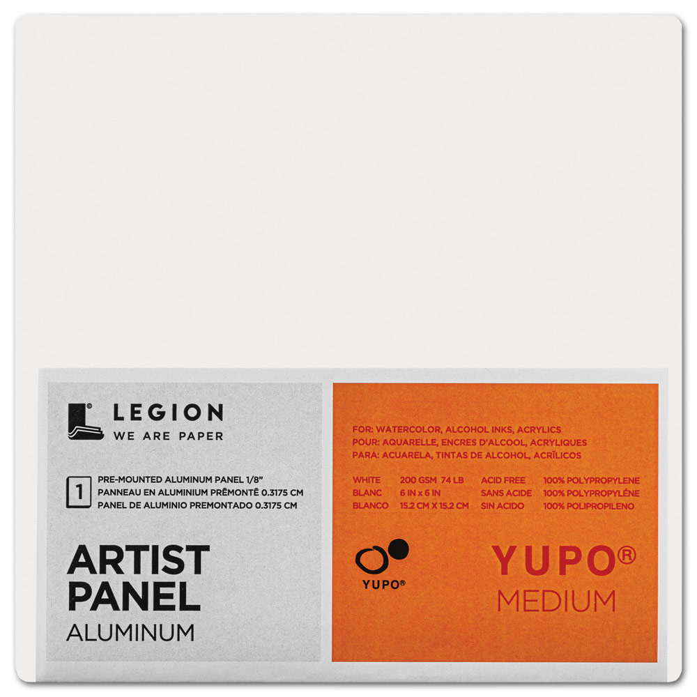 Legion Stonehenge Yupo Medium Aluminum Artist Panel 6"x6" White