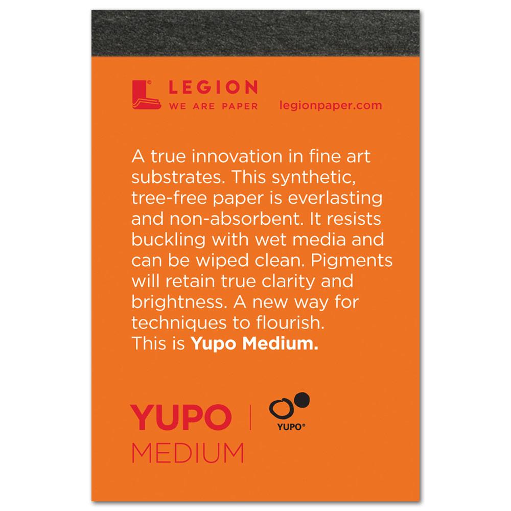 Legion Paper YUPO Medium Paper Pad 74lb 2.5"x3.75" White