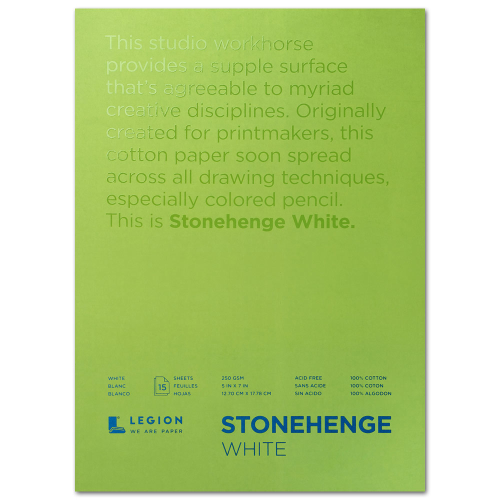Legion Stonehenge Paper Pad 5"x7" White