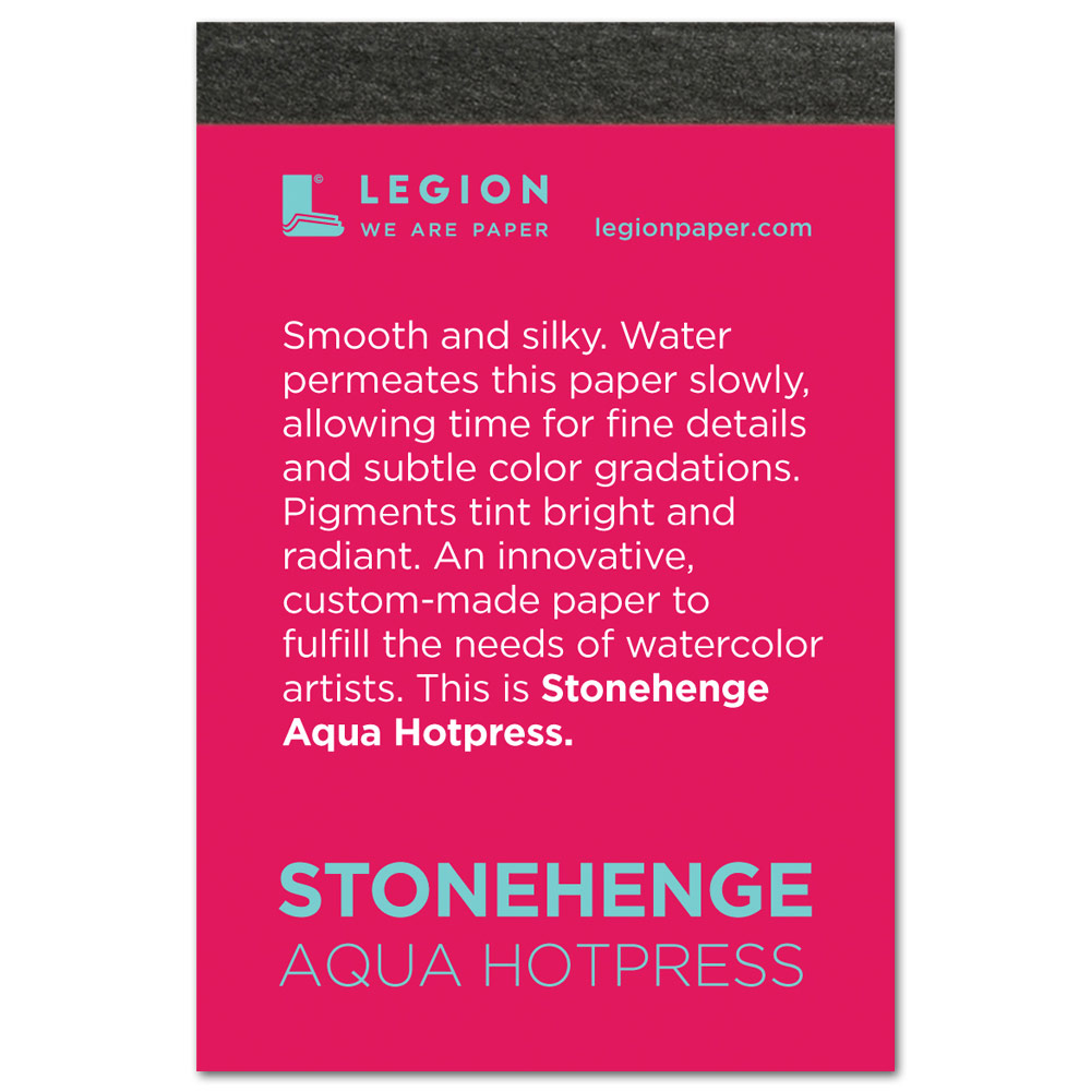 Legion Stonehenge Aqua Paper 140lb 2.5"x3.75" Hot Press