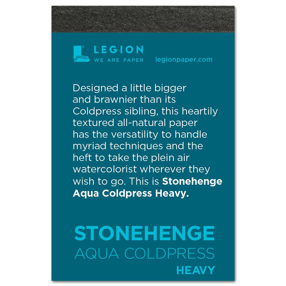 Legion Stonehenge Aqua Heavy Paper 300lb 2.5"x3.75" Cold Press