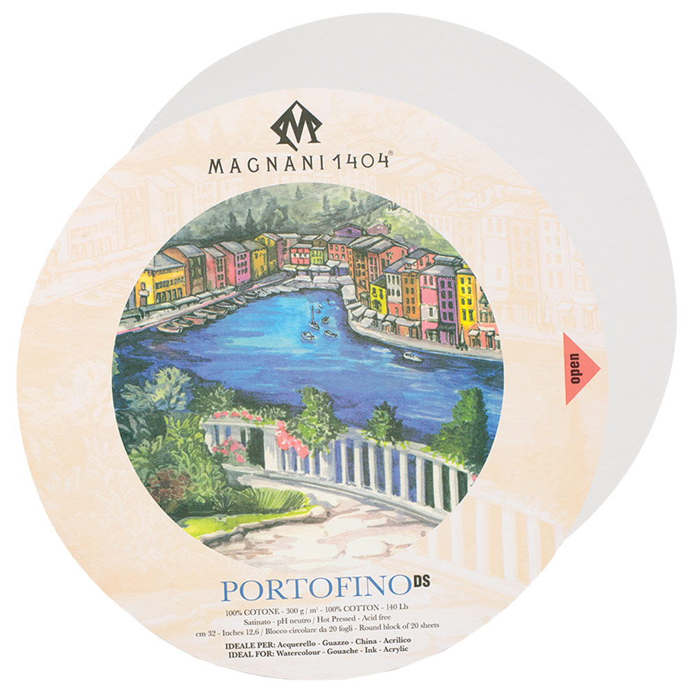 Magnani Portofino Watercolor Round Block 140lb 12.6" Hot Press
