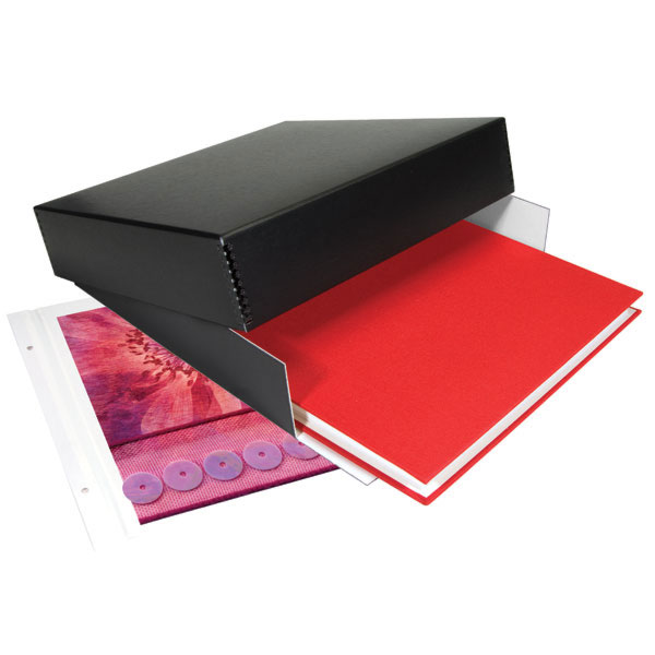 Lineco Drop-Front Archival Museum Storage Box 14"x18" Black