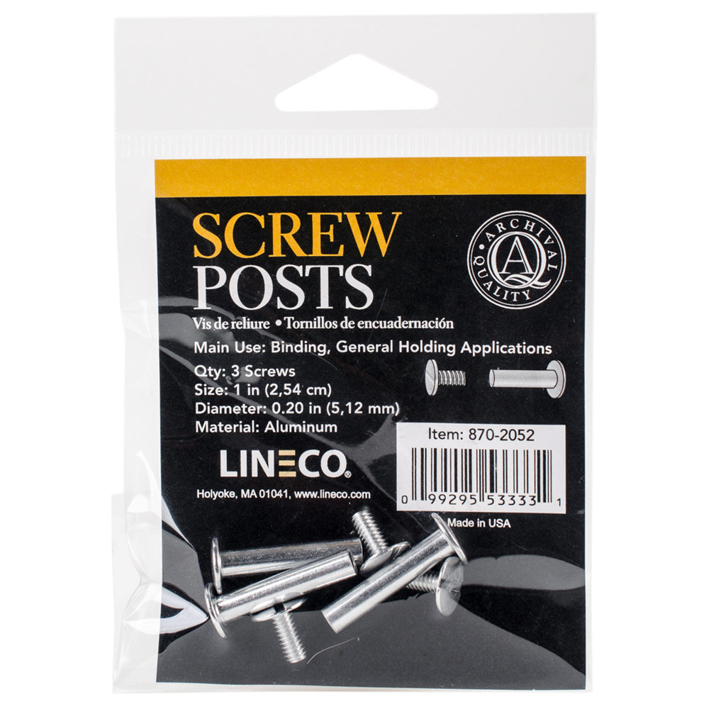 Lineco Screw Post 3 Pack 1"